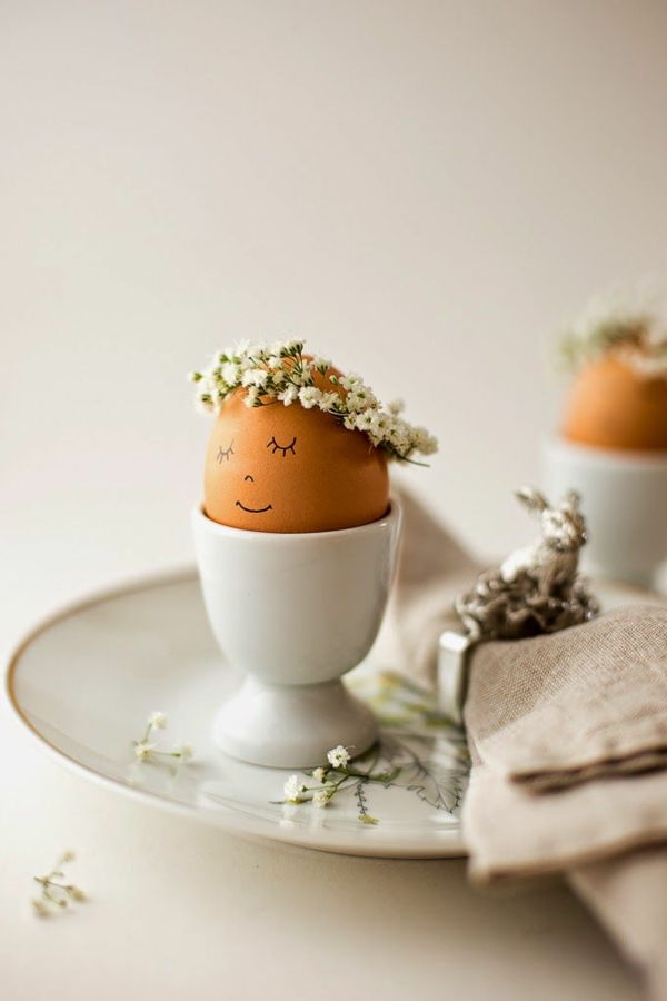 tischdeko-pentru-primăvară-idei-pentru-Paști decorare de masă - ouă