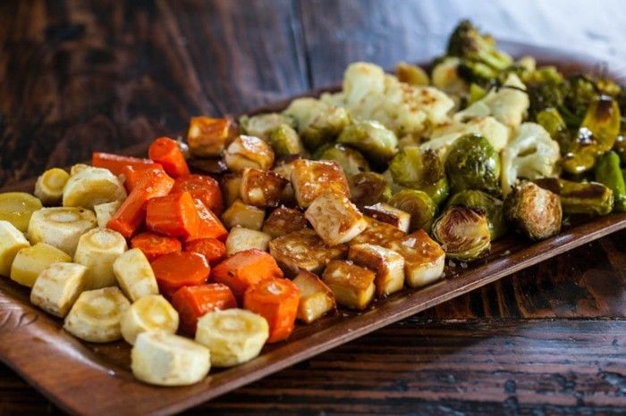 recept seidentofu okusne ideje za predjedi z tofu in zelenjavo na žaru ali zvišane korenčke gobe brokoli tofu kocke