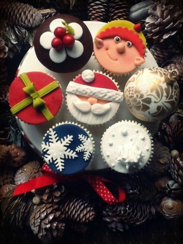 goede ideeën-voor-Weihnachtscupcakes