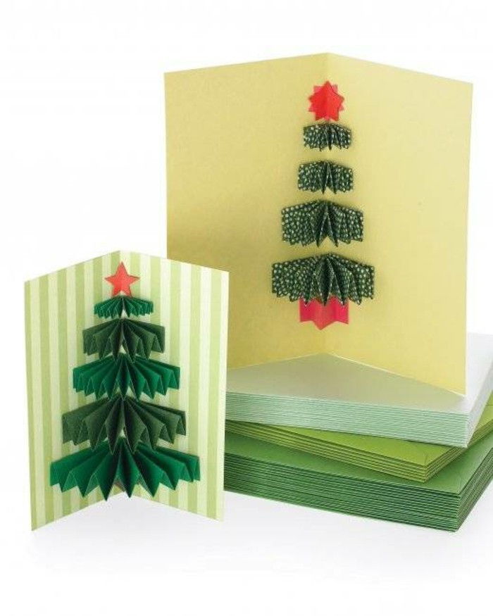 Büyük-zanaat fikirler-için-yılbaşı--büyük Noel-ile kağıt yılbaşı ağaçları