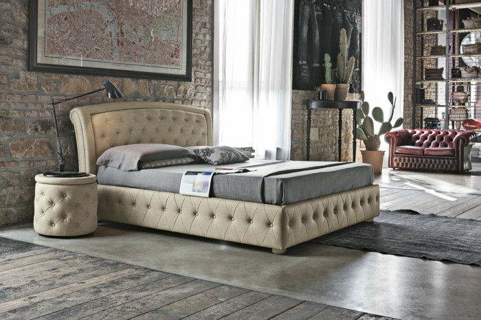 Büyük-tasarım-yatak odası-döşemeli yatak ile yataklı kutu