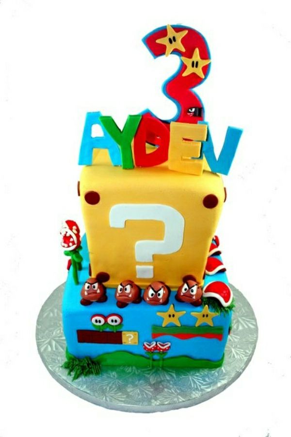 veľký-koláče-zdobiť - Birthday Party-deti-pra-koláče-order-Super-Mario znaky