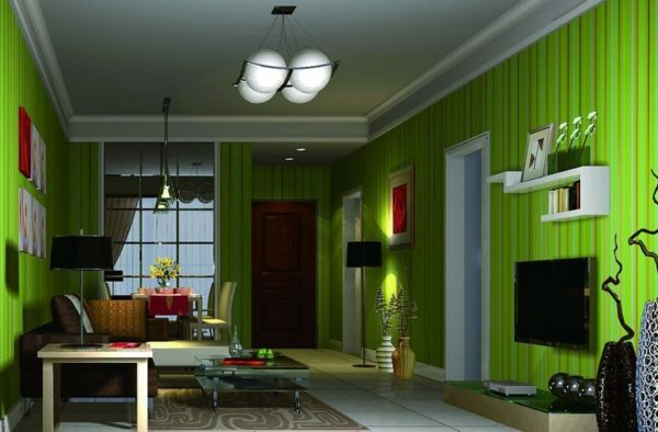 super - Dnevna soba Wall Color-zeleni toni