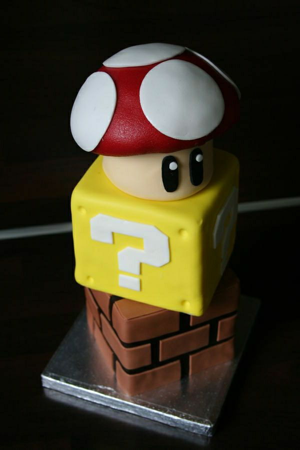 dort zdobenie - narodeniny party-kids-cake-fun-super-mario-znaky-super-mario-pie Super Mario koláč