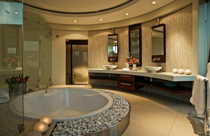 marzyć łazienki Pomysły-wspaniały-wnętrza-w-złotym kolorze schematów