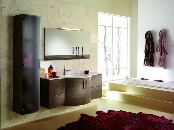 marzyć łazienki Pomysły-nowoczesne wnętrze-pra-wanna-czerwony carpet-