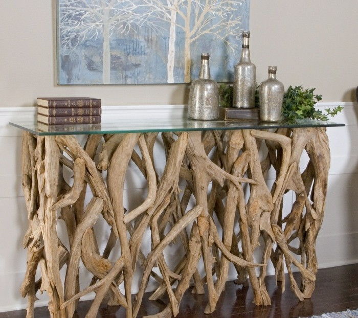 Driftwood-Tinker-table-of-les-steklo skledo opremljanje-zeleno-rastlinski-slike-knjig