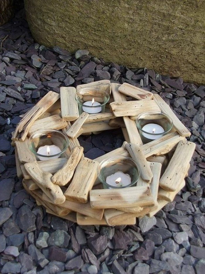 naplavené drevo deco svietnik-yourself-make-Wood-sviečky-stones-kutilstvo