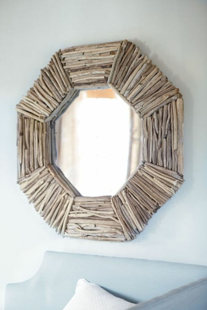 Driftwood deco-ogledalo-s-les-okrasitev-raztegljivim belo-kisse-ogledalo okvir
