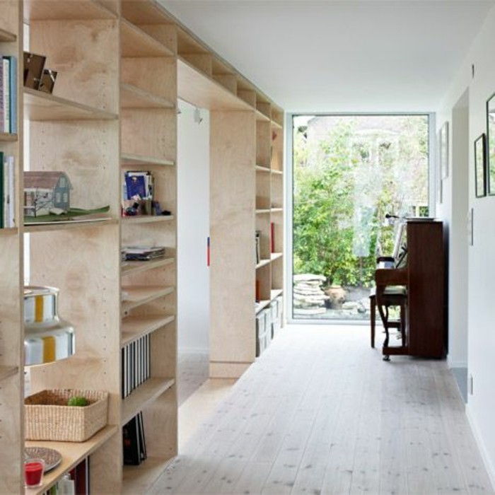 partitie planken Partition-rekken-ruimte in de rekken isolator shelf-dan-room divider boekenkast Partition-houten vloer-window-bis-to-grond-tuin gezichtspunt