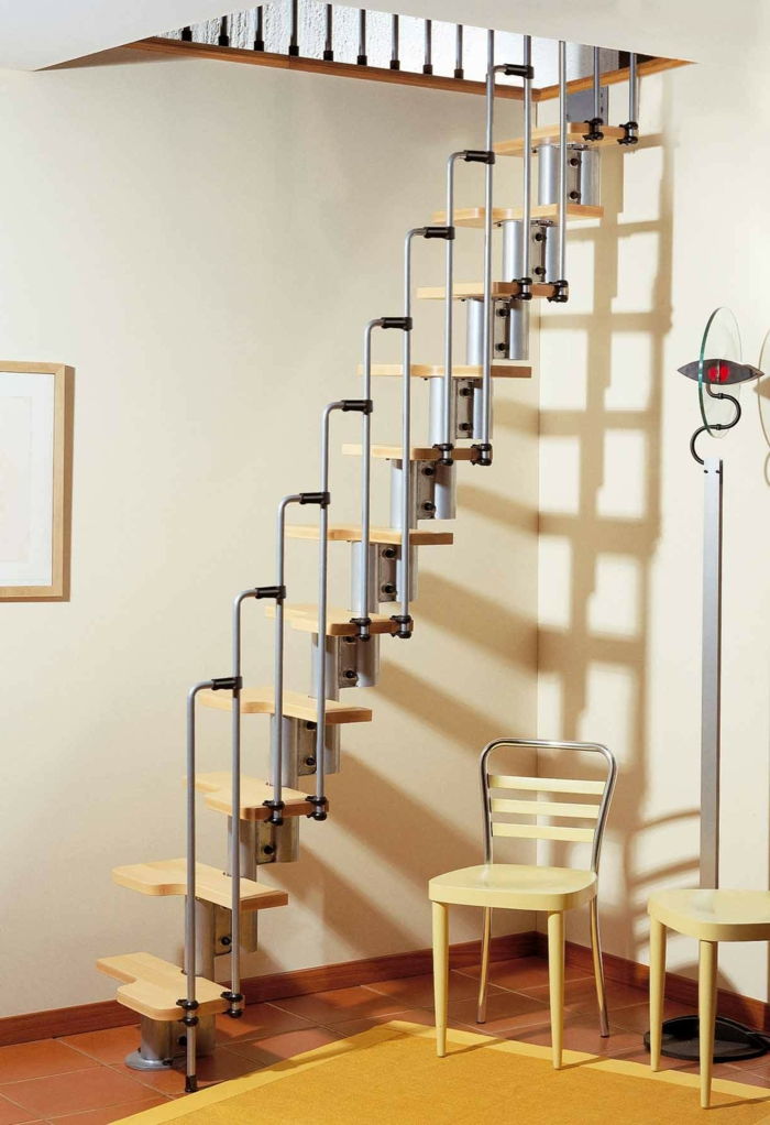 Te stopnice ne zajemajo prostora, vendar so tako udobne - stopnišče dekoracijo
