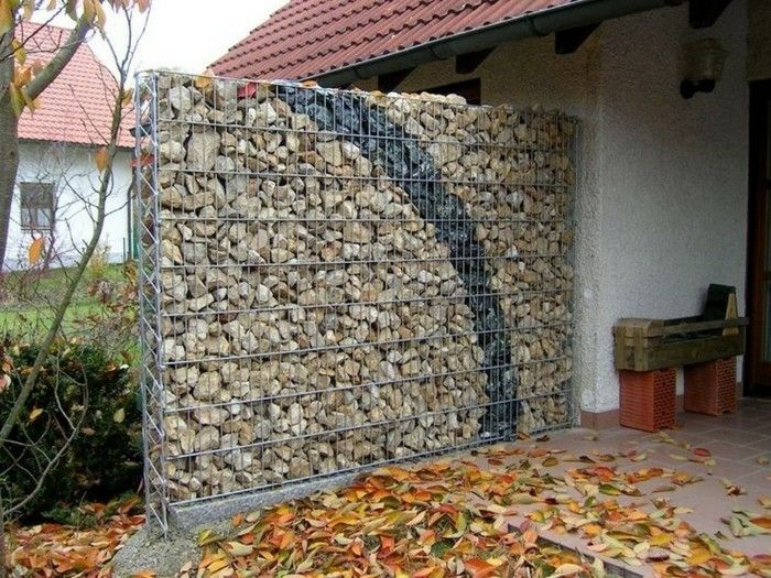 sadrokartónové dosky a prírodný kameň múr Selberbauen-dekosteinwand-without-betónové dome