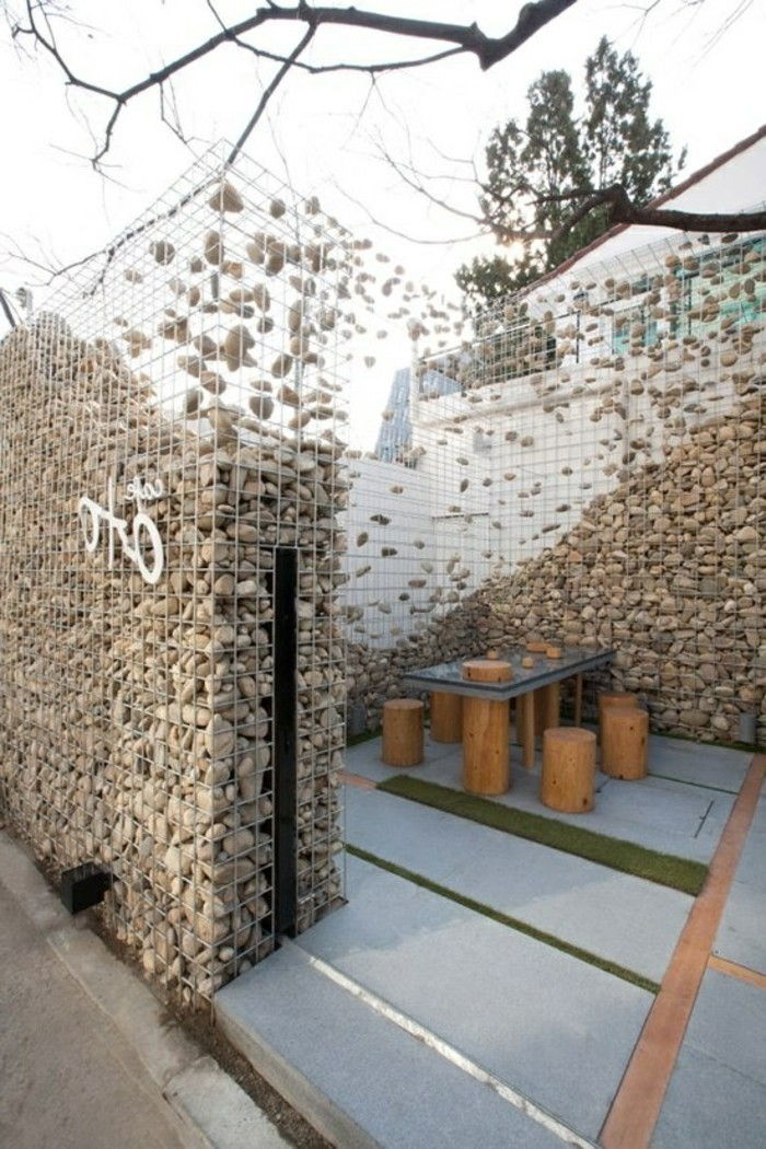 muri in pietra a secco-topi-Gabionen-fai da te-dekosteinwand e muro di pietra naturale