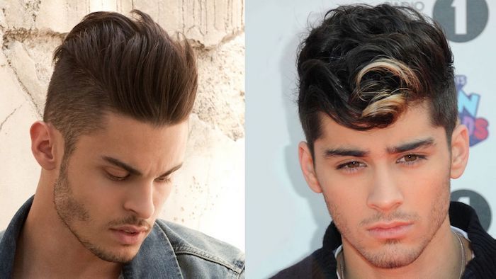 undercut menn og teenage zayn hår mote menn frisyre skjegg to eksempler