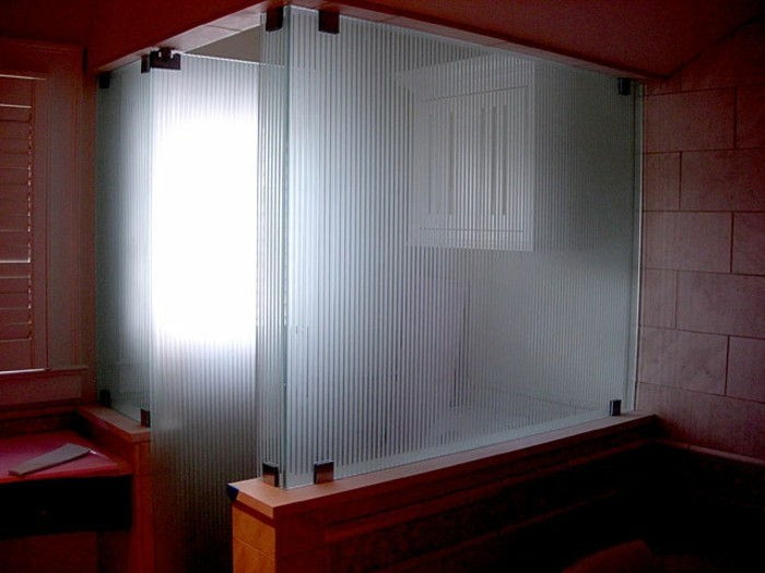 Unikátny sklo-design-sprcha múr