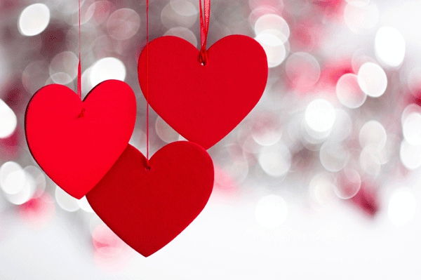 Alla hjärtans dag present dekoration-röd-hjärta