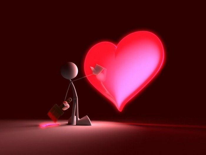 valentines tapet animasjon-rosenrød-tipp-tallet