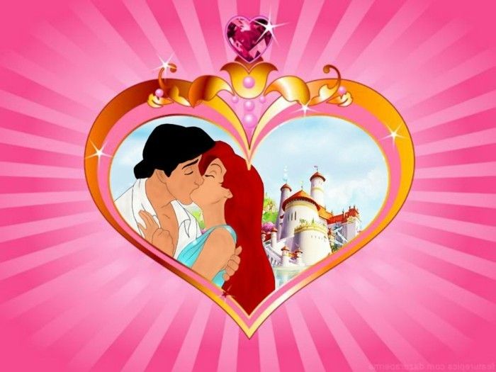 valentinovo ozadje ariel-in-the-prince-zanimiva animacija