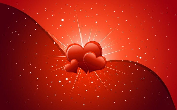 valentines bakgrunns vakker illustrasjon på rød bakgrunn
