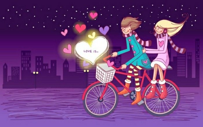 tapet Valentines interesant-animație violet fundal