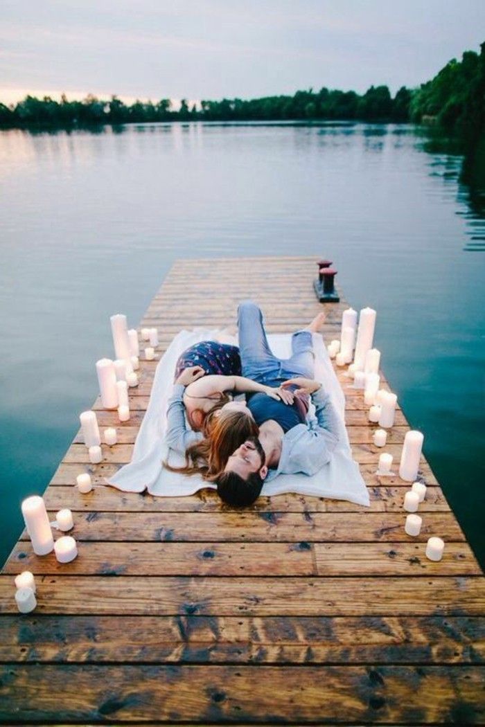 Valentinovo ozadje ljubezen par-naslednji-the-ribnik-zelo romantično