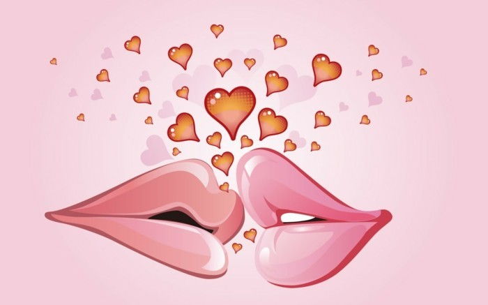 valentinovo ozadje rožnato-ustnice-zanimivo ozadje