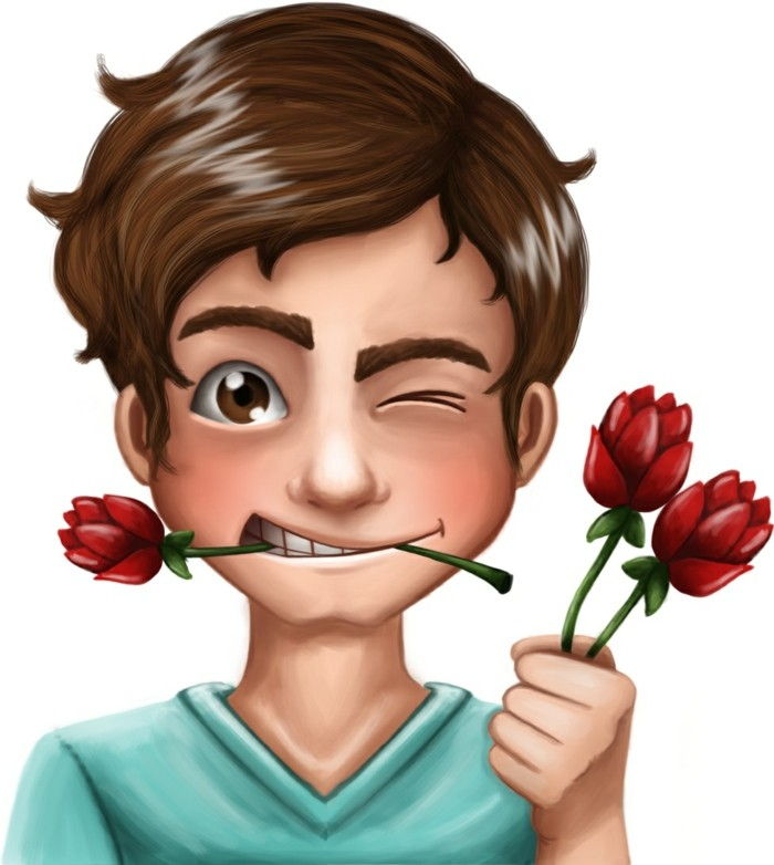 Valentim PAPEL DE PAREDE GRANDE-roses-jovem-animação