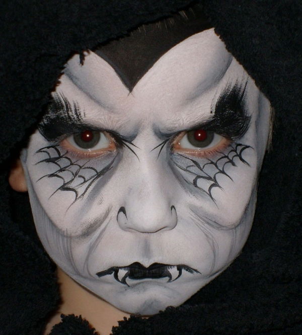 rosto maquiagem vampiro design moderno