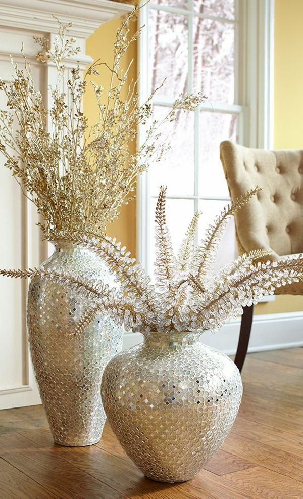 vasos-decorar-bege-cor super-agradável look-
