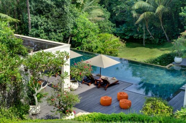 lepa veranda, bazen, vrt oblikovanje-ideje