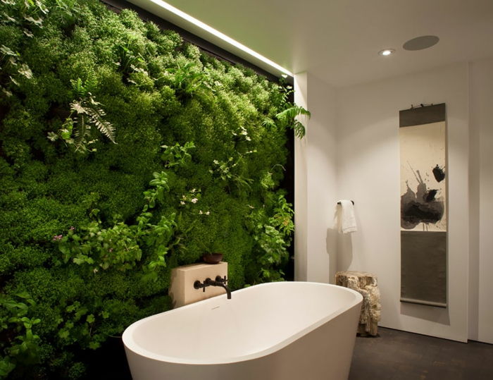 Taze bir banyo için DIY yosun resim