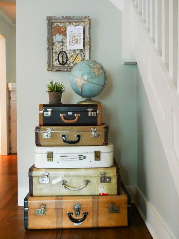 molti valigia-mobili-con-vintage-look-fai da te