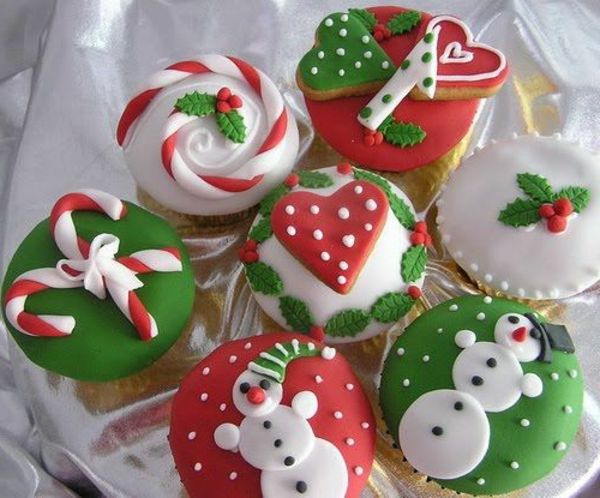 skiftande-välsmakande baka till jul-cupcakes-