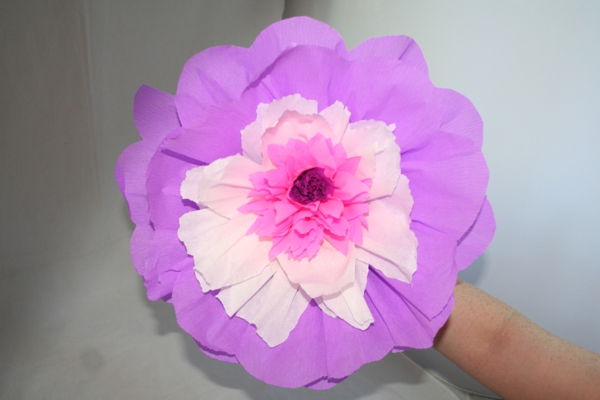 večplastni papir cvet-pomanjšane