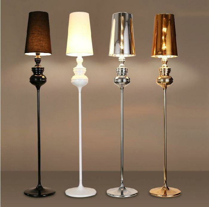 fyra vackra fristående lampor moderna-interiör