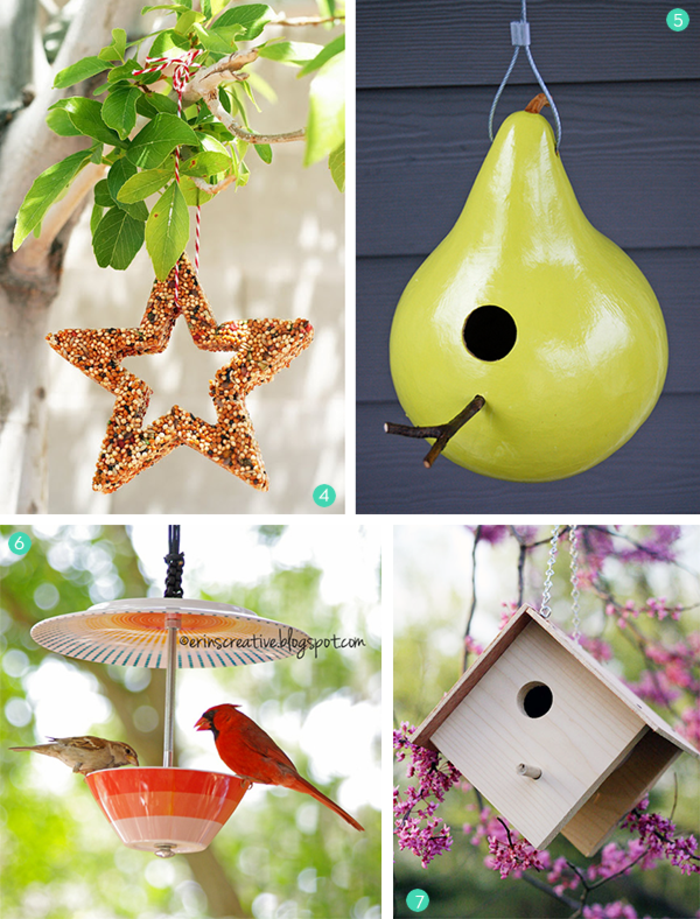 Quatro grandes ideias para birdhouses, caixas de ninhos e decoração bonita para o seu jardim ou varanda ao mesmo tempo