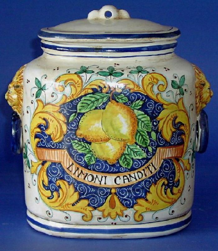 vindima vasilha italiana recipiente de cerâmica limão