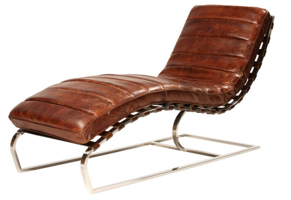 vintage lederen meubels-a-brown-lounge stoel-witte achtergrond