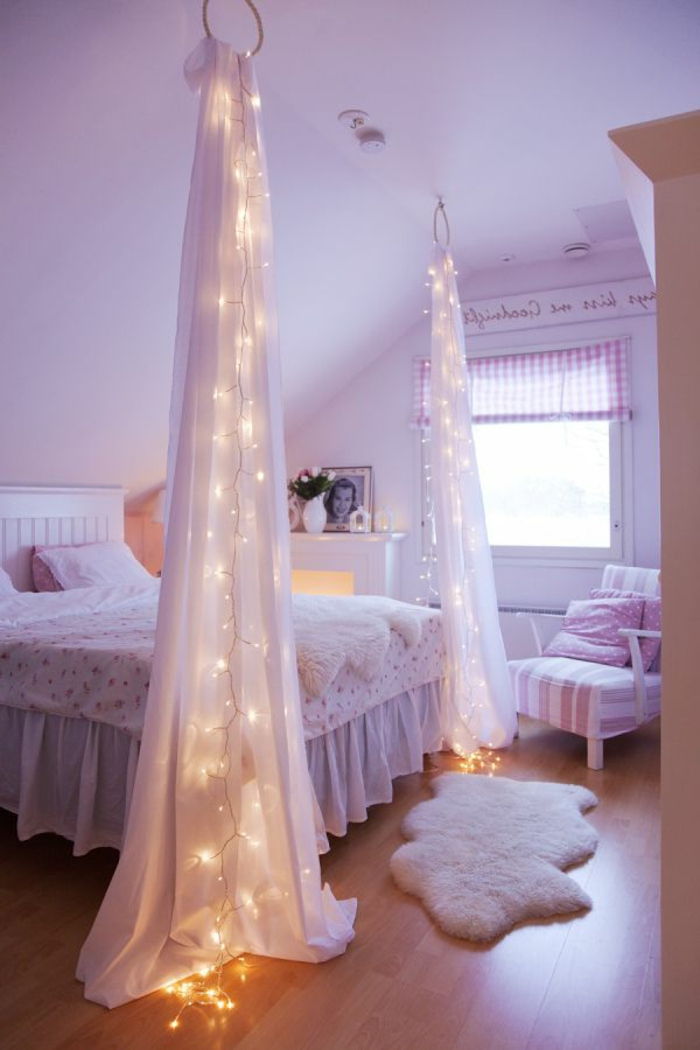 gardiner-för-ungdom sovrum bekväm säng-modell