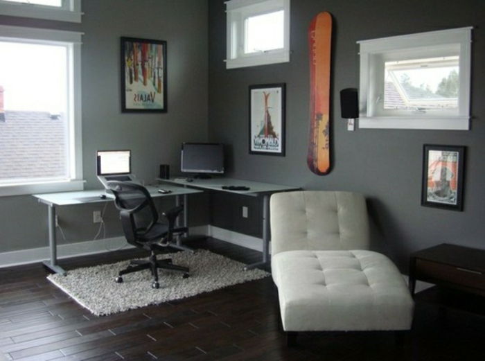 Duvarlar Styler renkli-siyah-Arbeitszimmer