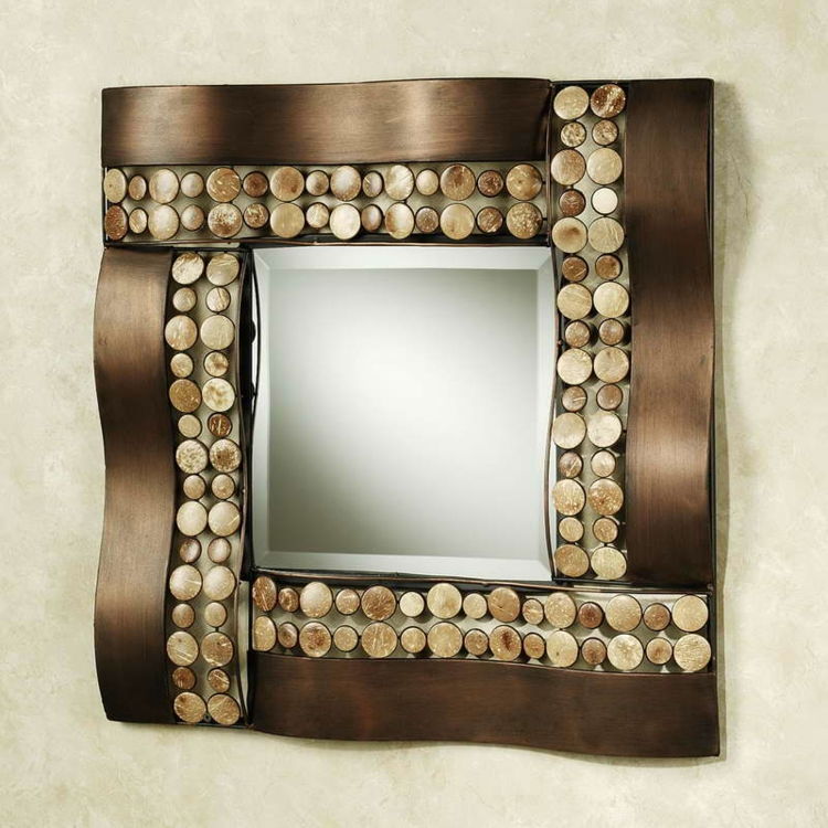 moldura de espelho de bronze-pedras-elegante-moderno designer de-chic-noble-com-