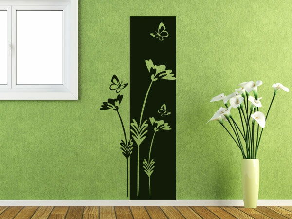 wandbannerpflanzemitschmett vreemd ontwerp-corridor bloemen
