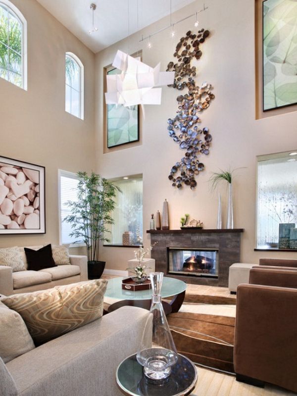 Wanddeko-fra-metall-i-modern-living room