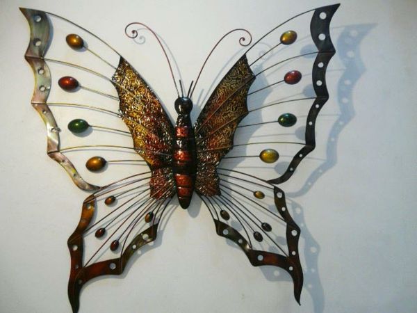 Wanddeko-från-metall-butterfly