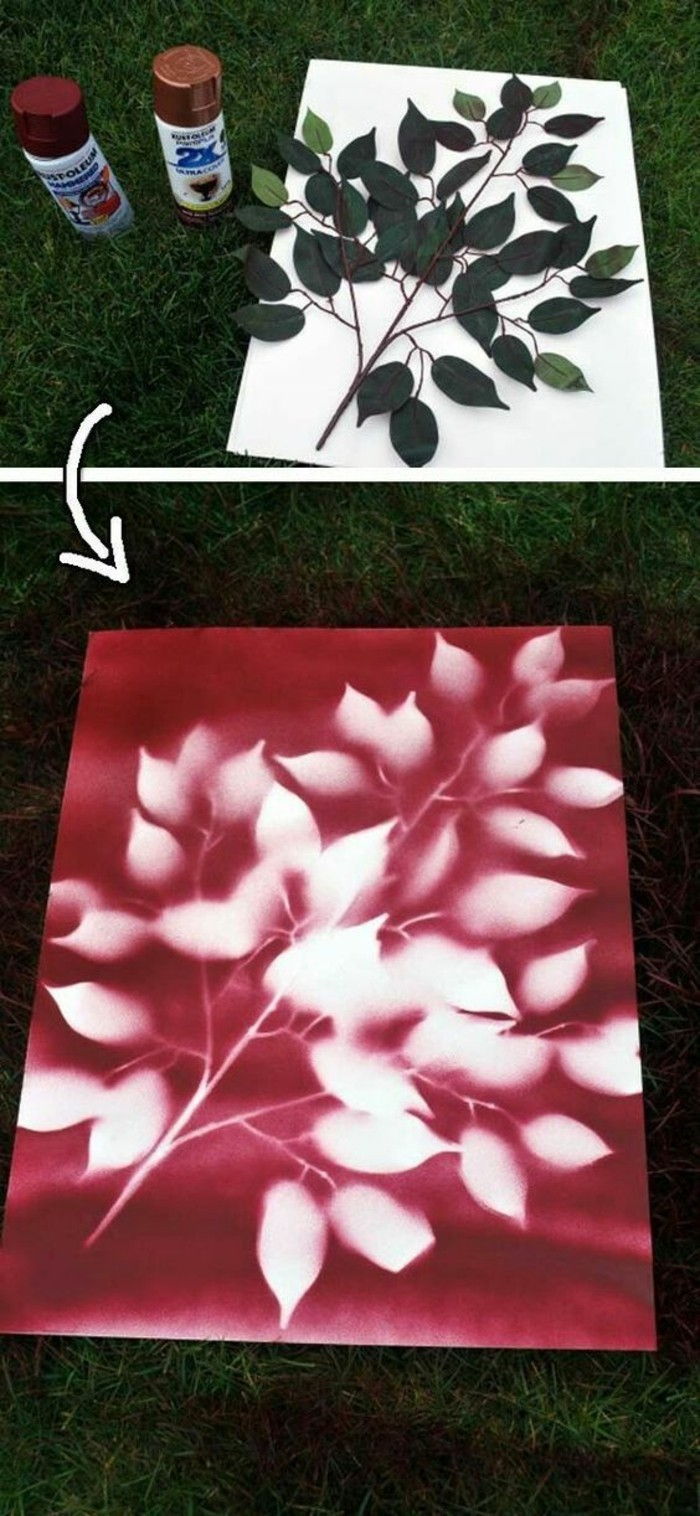 Wanddeko-selv-making wohnideen-selv-make-bilde-to-Red-spray