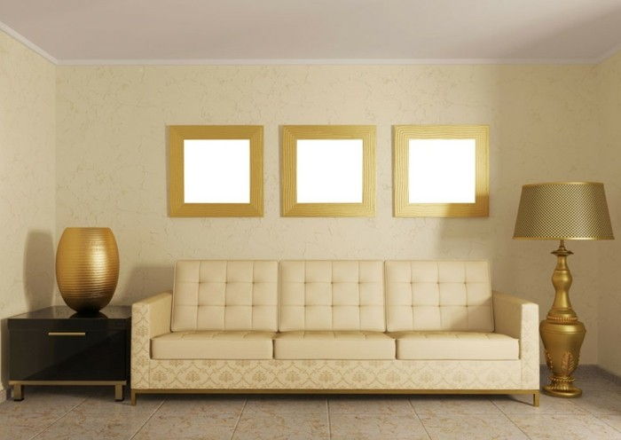 vägg färg cream-in-chic-moderna vardagsrummet
