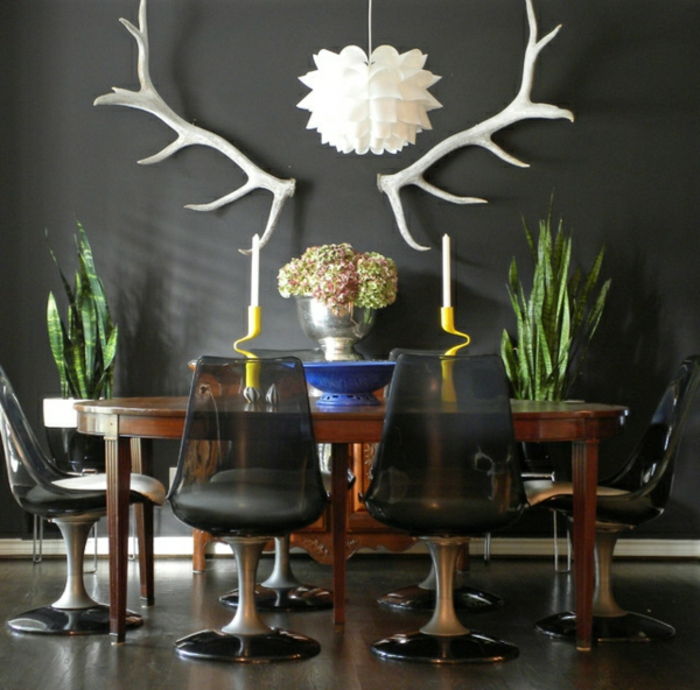 múr farba čierna-for-elegantný jedáleň