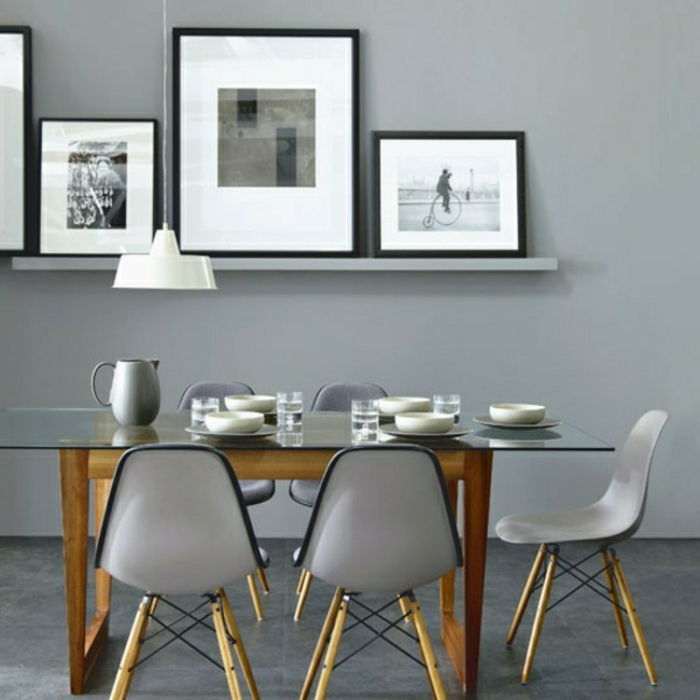 perete de culoare negru-pentru-sufragerie-cu-frumos-scaune