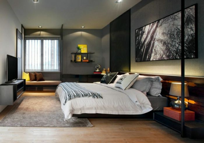 design elegant de perete culoare nuanțe de gri-dormitor-super-