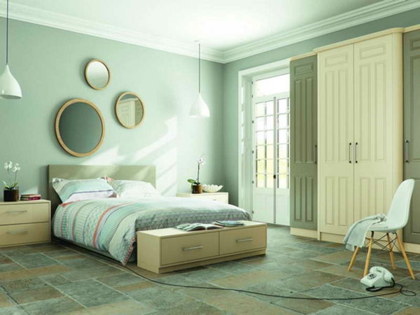 stena farebne mint-Cool Mint Room Decor Idea